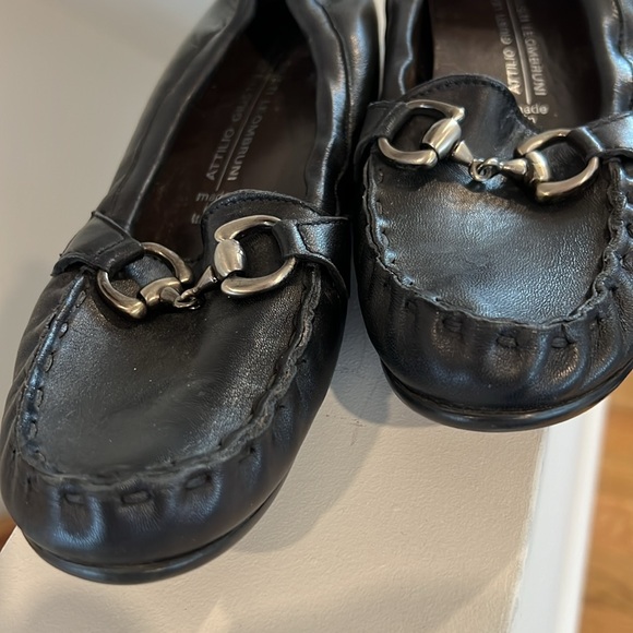 ATTILIO GIUSTI LEOMBRUNI (AGL) ~ black Italian leather buckle loafers - Picture 12 of 16